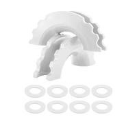BGRVCKS Cubierta Gancho Remolque Protector Parachoques Remolque Arandela Aislamiento Grillete con Anillo En D para 3/4 5/8 Todoterreno Cubierta Gancho Ojo(Blanco)