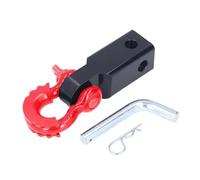 BGRVCKS Cubierta Gancho Remolque Receptor Gancho Enganche Grillete Universal 2 Pulgadas Receptor Enganche Remolque para Automóviles Camiones Jeeps Cubierta Gancho Ojo(Rojo)