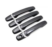 BGRVCKS Manijas Exteriores Las Puertas del automóvil para para Explorer 2011 2012 2013 2014 2015 2016 2017 2018 2019 Cubierta Manija Puerta Coche Accesorios Tapa Moldura(Carbono sin Agujero)