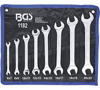 BGS 1182 | Juego de llaves fijas dobles | 6 x 7 - 20 x 22 mm | 8 piezas