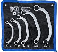 BGS 1217 | Juego de llaves de estrella planas en media luna | 8 x 10 - 21 x 22 mm | 5 piezas