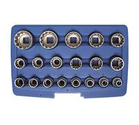 BGS 2152 | Juego de llaves de vaso Gear Lock | entrada 12,5 mm (1/2") | 19 piezas