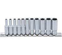 BGS 2221 | Juego de llaves de vaso hexagonal, largas | entrada 6,3 mm (1/4") | 4 - 13 mm | 11 piezas