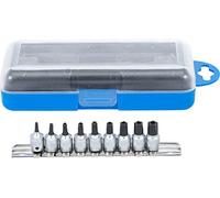 BGS 2355 | Juego de puntas de vaso | entrada 6,3 mm (1/4") | T-Star (para Torx Plus) con perforación | 9 piezas