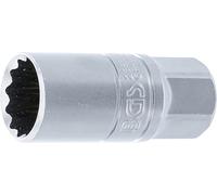 BGS 2386 | Vaso para bujías con goma, 12 caras | entrada 12,5 mm (1/2") | 21 mm