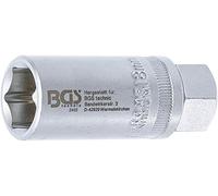 BGS 2402 | Vaso para bujías hexagonal | cuadrado interno | 12,5 mm (1/2") | 18 mm