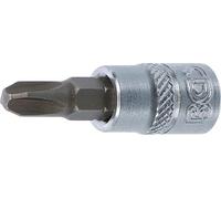 BGS 2489 | Punta de vaso | entrada 6,3 mm (1/4") | cruz PH3 | Accionamiento cuadrado interior de 6,3 mm (1/4") | longitud 38 mm | acero al cromo vanadio | cromado mate | con moleteado