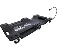 BGS 2996 | Camilla de taller | con luz de trabajo | 1030 x 500 mm | Plástico PE resistente, 6 ruedas de 75 mm de diámetro, reposacabezas, máx. Capacidad de carga: 150 kg