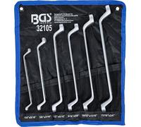 BGS 32105 | Juego de llaves de estrella dobles | largas acodadas | medidas en pulgadas | 1/4" - 3/4" | 6 piezas