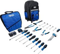 BGS 3347 | Mochila para herramientas | con mango telescópico con ruedas | 66 piezas