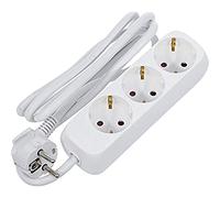 BGS 3368 | Regleta de enchufes | 3 tomas| cable de alimentación 1,4 m | 3 x 1,5 mm² | IP 20