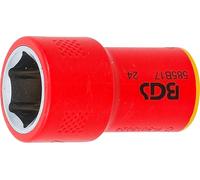 BGS 35877 | Llave de vaso de inserción VDE hexagonal | entrada 10 mm (3/8") | 17 mm