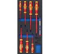 BGS 4037 | Bandeja para carro 1/3: Juego de destornilladores VDE | 8 piezas