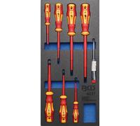 BGS 4037 Inserto Taller Mecánico 1/3: Vde-Schraubendreher-Satz 8-teilig