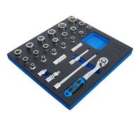 BGS 4053 | Bandeja para carro 2/3: Juego de llaves de vaso 12,5 mm (1/2") | 27 piezas