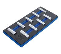 BGS 4057 | Bandeja para carro 1/3: Llaves de vaso hexagonal | 12,5 mm (1/2") | 10-24 mm | largas | 9 piezas