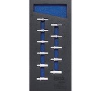 BGS 4059 | Bandeja para carro 1/3: Llaves de vaso hexagonal | 6,3 mm (1/4") | 4 - 13 mm | largas | 11 piezas