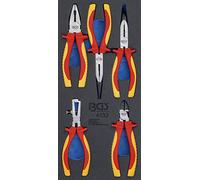 BGS 4132 | Bandeja para carro 1/3: Juego de alicates VDE | 5 piezas