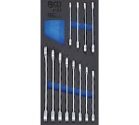 BGS 4196 | Bandeja para carro 1/3: Juego de llaves combinadas con carraca | 8-19 mm | 12 piezas