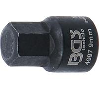 BGS 4997 | Llave de vaso para pinzas de freno | hexágono interior | extra corta | 9 mm