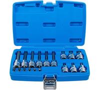 BGS 5171 | Juego de puntas de vaso | entrada 6,3 mm (1/4") / 12,5 mm (1/2") | hexágono interior | 18 piezas