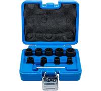 BGS 5265 | Juego de llaves de vaso de perfil en espiral/ extractores de tornillos | entrada 10 mm (3/8") | 10 - 19 mm | 10 piezas