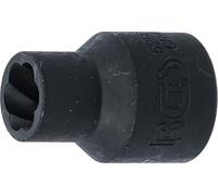 BGS Llave de vaso 5266-11 – perfil en espiral, extractor de tornillos, 12,5 mm (1/2") 11 mm