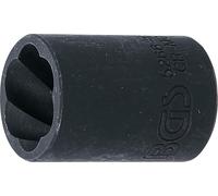 BGS 5266-17 | Llave de vaso de perfil en espiral / extractor de tornillos | entrada 12,5 mm (1/2") | 17 mm