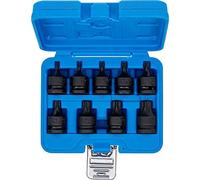 BGS 5486 | Juego de puntas de vaso de impacto | entrada 12,5 mm (1/2") | perfil en T (para Torx) T20 - T70 | 9 piezas