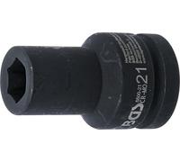 BGS 5500-21 | Llaves de vaso impacto hexagonal, largo | entrada 25 mm (1") | 21 mm