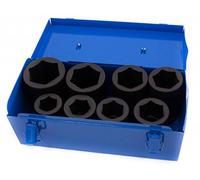 BGS 5500 | Juego de llaves de vaso de impacto hexagonal, largas | entrada 25 mm (1") | 27 - 50 mm | 8 piezas