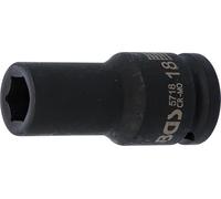 BGS 5718 | Llaves de vaso impacto hexagonal, largo | entrada 20 mm (3/4") | 18 mm