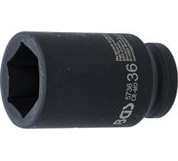 BGS 5736 | Llaves de vaso impacto hexagonal, largo | entrada 20 mm (3/4") | 36 mm