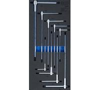 BGS 6090 | Bandeja para carro 1/3: juego de destornilladores con mango corredizo en T | perfil en T (para Torx) | T10 - T50 | 9 piezas