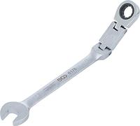 BGS 6176 | Llave combinada con carraca de doble articulación | angulable | 16 mm | 72 dientes | Ángulo de accionamiento 5° | Longitud 261,5 mm | Acero al cromo vanadio | doce cantos
