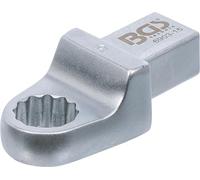 BGS 6903-15 | Llave de anillo insertable | 15 mm | Sujeción 14 x 18 mm | Perfil de salida doce cantos | acero al cromo vanadio | cromado mate | eje rectangular | con pasador de seguridad