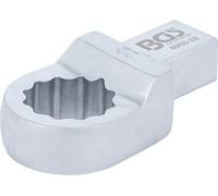 BGS 6903-22 | Llave de anillo insertable | 22 mm | Sujeción 14 x 18 mm | Acero al cromo vanadio | doce cantos | cuadrado | cromado mate | eje rectangular | con pasador de seguridad