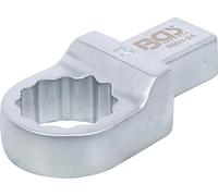 BGS 6903-24 | Llave de anillo insertable | 24 mm | Sujeción 14 x 18 mm | Acero al cromo vanadio | doce cantos | eje rectangular | con pasador | cromado mate
