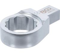 BGS 6903-32 | Llave de anillo insertable | 32 mm | Sujeción 14 x 18 mm | Inserto cuadrado | doce cantos | acero al cromo vanadio | cromado mate | eje rectangular | con pasador de seguridad
