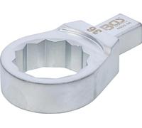 BGS 6903-36 | Llave de anillo insertable | 36 mm | Sujeción 14 x 18 mm | Acero al cromo vanadio | doce cantos | eje rectangular | con pasador | cromado mate