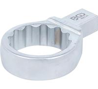 BGS 6903-41 | Llave de anillo insertable | 41 mm | Sujeción 14 x 18 mm | Inserto cuadrado | doce cantos | acero al cromo vanadio | cromado mate | eje rectangular | con pasador de seguridad