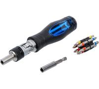 BGS 70053 | Juego de puntas de destornillador articuladas | con mango giratorio de carraca, reversible | 14 piezas