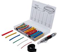 BGS 70143 | Mini soplete de gas caliente con surtido de fundas termorretráctiles | de colores | con encendido piezoeléctrico | 162 piezas