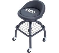 BGS 70145 | Silla de Taller | con 4 Ruedas | Altura Ajustable | 540-680 mm