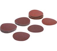 BGS 70195 | Juego de lijas para lijadoras orbitales | Ø 75 mm | K 60 - 80 - 120 | 30 piezas