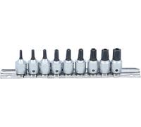BGS 71020 | Juego de puntas de vaso | entrada 6,3 mm (1/4") | T-Star (para Torx Plus) con perforación TS10 - TS50 | 9 piezas