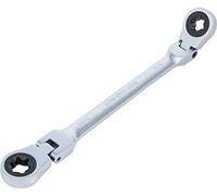 BGS 71028-14X18 | Llave combinada doble con carraca | angulable | con cabezas de anillo de perfil E | E14 x E18