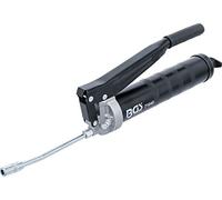 BGS 71040 | Pistola engrasadora de doble pistón con palanca manual | Presión máxima: 413 bar, grasa suelta de 500 cm³, 2,4 g por carrera, tubo de boquilla de 150 mm, rosca de conexión M10 x 1