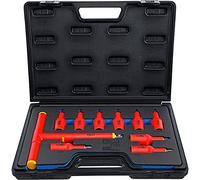 BGS | 7131 | Juego de puntas de vaso VDE | entrada 12,5 mm (1/2") | perfil en T (para Torx) T20 - T55 | 10 piezas