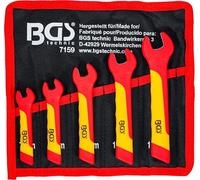 BGS 7159 | Llave plana de una boca VDE | 7 - 14 mm | 5 piezas
